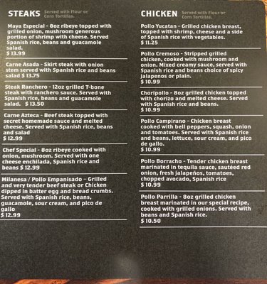 Menu photo 3 Mexa-Maya Normal, IL
