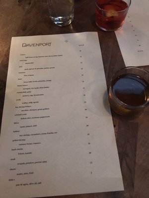 Menu photo 1 Davenport Portland, OR