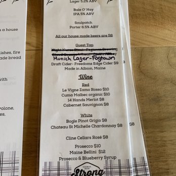 Strong's - Menu - Breweries Near Me - Sedgwick, Maine Strong's - Menu - Breweries Near Me - Sedgwick, Maine