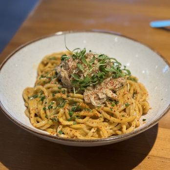 NEP Cafe - Irvine - Salted Egg Yolk Pasta with Crab - Breakfast & Brunch Near Me - Irvine, California NEP Cafe - Irvine - Salted Egg Yolk Pasta with Crab - Breakfast & Brunch Near Me - Irvine, California