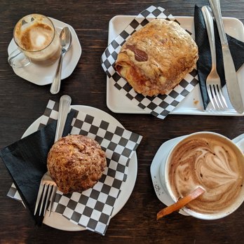 Lost Parrot Cafe - Top: cortado and ham+cheese croissant Bottom: coffee cake and the orange mocha drink.. - Breakfast & Brunch Near Me - South Pasadena, California Lost Parrot Cafe - Top: cortado and ham+cheese croissant Bottom: coffee cake and the orange mocha drink.. - Breakfast & Brunch Near Me - South Pasadena, California
