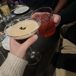 Espresso martini and perfect storm on ice Espresso martini and perfect storm on ice
