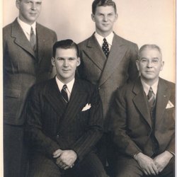 F.M. Pile Hardware - Frank Marshall Pile & Sons. L-R Frank, William Sr., Jack, & Frank Marshall