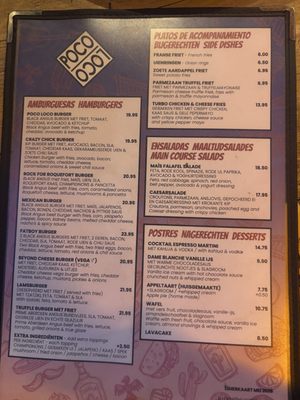 Menu photo 2 Poco Loco Amsterdam, NH