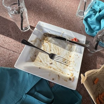 Flat River Grill - Aftermath of brisket (clean plate club) - New American Near Me - Lowell, Michigan