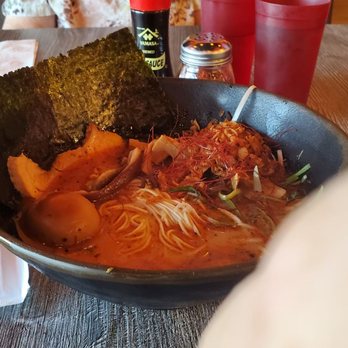 Nishikawa Ramen - Nishikawa Black, and my finger... - Ramen Near Me - Phoenix, Arizona