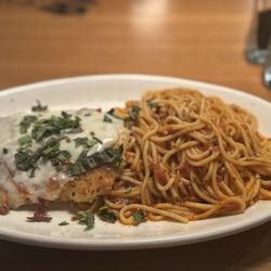 BJ's Restaurant & Brewhouse - Italian Chicken Parmigiana Pasta (lunch sized)