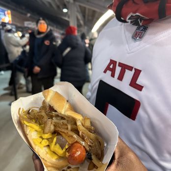Soldier Field - Bratwurst. I didn't get anything to eat but my friend said it was good. - Stadiums & Arenas Near Me - Chicago, Illinois