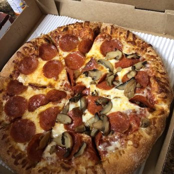 Marco's Pizza - a pepperoni and mushroom pizza - Pizza Near Me - Anderson, South Carolina