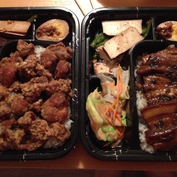 PaPa Chang's - Popcorn chicken bento and Slow braised pork bento!! never seen the portion this big! Really yummy! - Taiwanese Near Me - Markham, Ontario