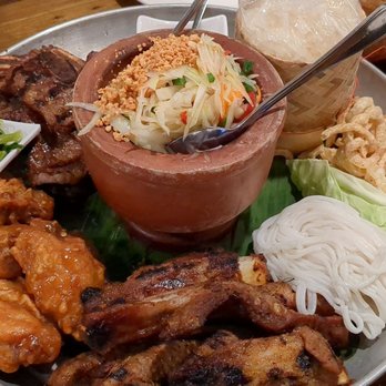 Bhan Mae Vane - BMV Ultimate Papaya Platter Thai Style Papaya Salad, BBQ Pork Ribs, Angel Wings, BBQ Beef Short Ribs - Thai Near Me - Alameda, California Bhan Mae Vane - BMV Ultimate Papaya Platter Thai Style Papaya Salad, BBQ Pork Ribs, Angel Wings, BBQ Beef Short Ribs - Thai Near Me - Alameda, California