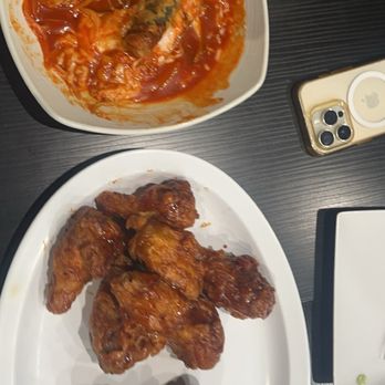 Bonchon Newark - we ordered a kbbq + spicy chicken wings, tteobokki, korean street corn, and bulgogi fries - Korean Near Me - Newark, California Bonchon Newark - we ordered a kbbq + spicy chicken wings, tteobokki, korean street corn, and bulgogi fries - Korean Near Me - Newark, California