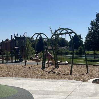 Loomiller Park - Swings on the 5-12 side of park 2-5 side of park had one bucket swing and one handicap accessible swing - Parks Near Me - Longmont, Colorado