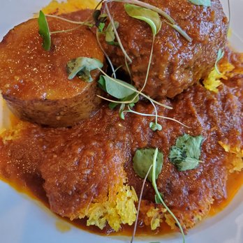 Amoo's Restaurant - Tahdig with the meatball stew - Persian/Iranian Near Me - McLean, Virginia Amoo's Restaurant - Tahdig with the meatball stew - Persian/Iranian Near Me - McLean, Virginia