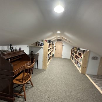 Cog’s General Contracting - Attic remodel into a library - General Contractors Near Me
