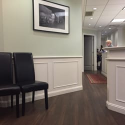 View of check-in desk from waiting area