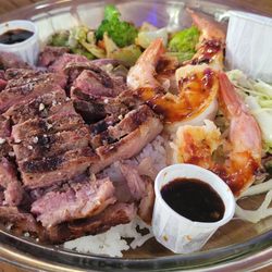 Village Hut - Special steak and shrimp