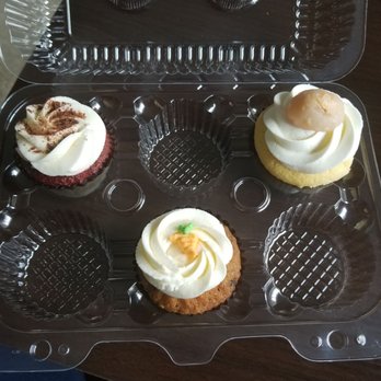 SweetStop - Red velvet, carrot, and lychee cupcakes - Desserts Near Me - Richardson, Texas