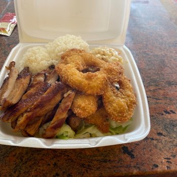 Leo's Island BBQ - Shrimp and chicken mix plate - Hawaiian Near Me - Peoria, Arizona
