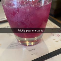 Pointe Dining - Prickly pear margarita