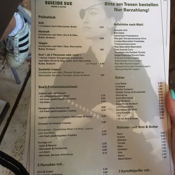 Suicide Sue - Menü - Cafes Near Me - Berlin, BE