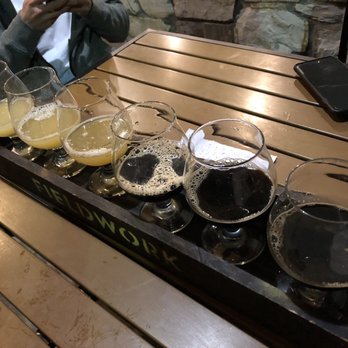 Fieldwork Brewing Company - Flight of beers - Beer Gardens Near Me - Monterey, California Fieldwork Brewing Company - Flight of beers - Beer Gardens Near Me - Monterey, California
