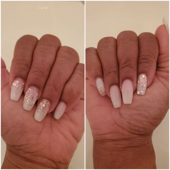 Kai’s Nail Spa - My pink ombre with a glitter twist by Tony - Nail Salons Near Me - Davie, Florida