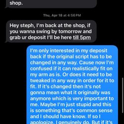 Sideshow Tattoos & Piercing - Continued texts