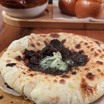 ROOH - Snow peas and goat cheese kulcha truffle - Indian Near Me - San Francisco, California ROOH - Snow peas and goat cheese kulcha truffle - Indian Near Me - San Francisco, California