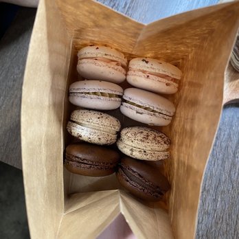 Tout Suite - Macarons. Chocolate Macaron gf was the best followed by Honey Lavender Macaron gf - Cafes Near Me - Houston, Texas