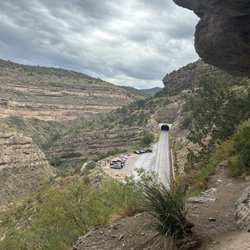 Highway 82 Tunnel Vista - Along the opposite side of the highway, in the overhangs of the mountains