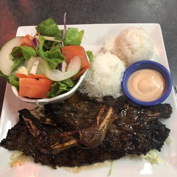 Nori's Saimin & Snacks - Kalbi Ribs w/salad - Japanese Near Me - Hilo, Hawaii Nori's Saimin & Snacks - Kalbi Ribs w/salad - Japanese Near Me - Hilo, Hawaii