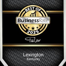 GTH Tailoring - Proud to be awarded Best Tailor 2025 by BusinessRate, based on Google Reviews - GTH Tailoring, Lexington, KY.