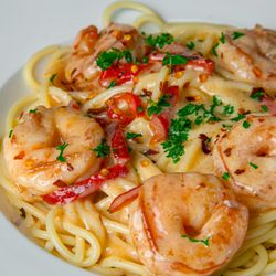 The Thirsty Palms - Shrimp Scampi Spaghetti