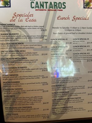 Menu photo 4 Los Cantaros Hampton, NH
