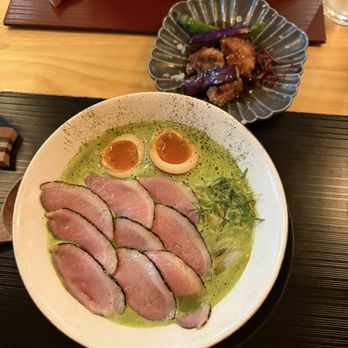 Mensho - matcha duck ramen - Noodles Near Me - Houston, Texas Mensho - matcha duck ramen - Noodles Near Me - Houston, Texas