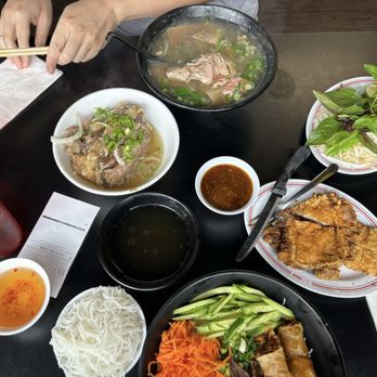 Pho 79 Restaurant - The spread! Oxtail fried chicken 85 and 23? - Vietnamese Near Me - Westminster, California Pho 79 Restaurant - The spread! Oxtail fried chicken 85 and 23? - Vietnamese Near Me - Westminster, California
