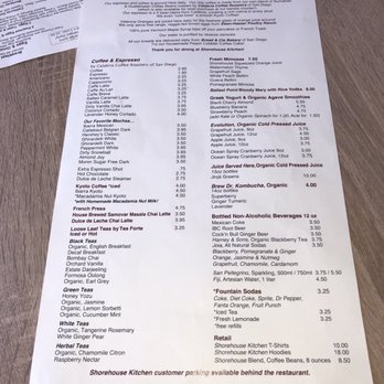 Shorehouse Kitchen - Coffee & Tea Near Me - La Jolla, California Shorehouse Kitchen - Coffee & Tea Near Me - La Jolla, California