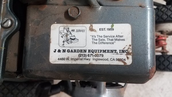 Photo of J & N Garden Equipment - Inglewood, CA, US. Only the area code has changed!