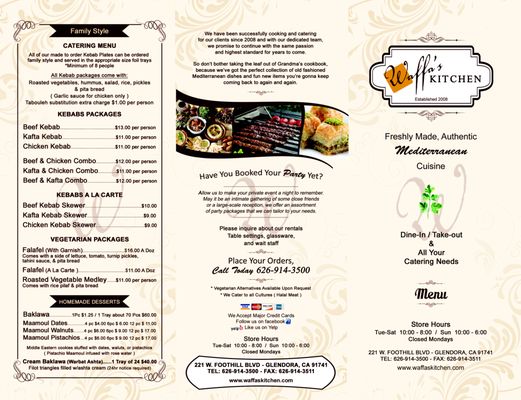 Menu photo 7 Waffa's Kitchen Glendora, CA Menu photo 7 Waffa's Kitchen Glendora, CA