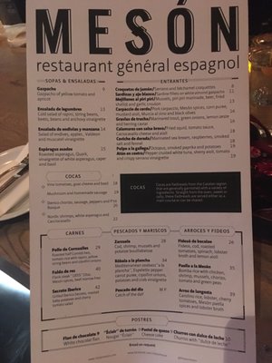 Menu photo 2 Mesón Montreal, QC Menu photo 2 Mesón Montreal, QC