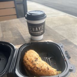 Chai tea latte with everything bagel Chai tea latte with everything bagel