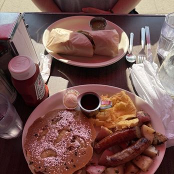 Millie's Cafe - Pasadena - Pancake breakfast combo & breakfast burrito - Breakfast & Brunch Near Me - Pasadena, California