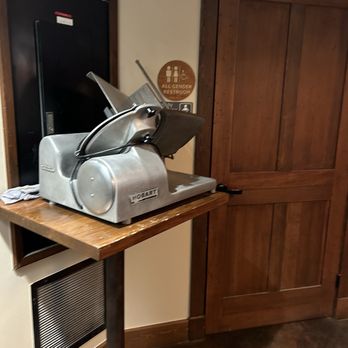 Tin Plate Pizza - Where's the restroom. "Down the stairs next to the meat slicer". - Pizza Near Me - Breckenridge, Colorado Tin Plate Pizza - Where's the restroom. "Down the stairs next to the meat slicer". - Pizza Near Me - Breckenridge, Colorado