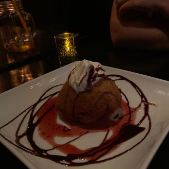 Lotus Thai Cuisine - Fried Ice Cream with Raspberry Sauce - Thai Near Me - Guttenberg, New Jersey