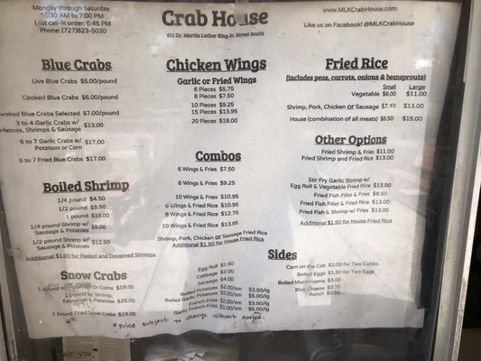 Menu photo 2 Crab House Saint Petersburg, FL Menu photo 2 Crab House Saint Petersburg, FL