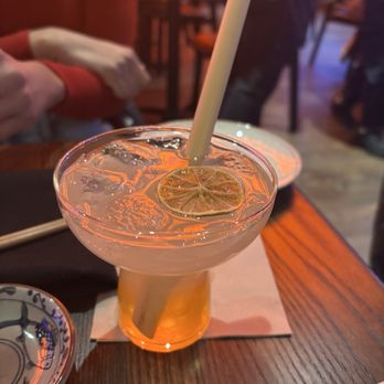 Blue Sushi Sake Grill - White Peach Daiquiri - Sushi Bars Near Me - Chicago, Illinois Blue Sushi Sake Grill - White Peach Daiquiri - Sushi Bars Near Me - Chicago, Illinois