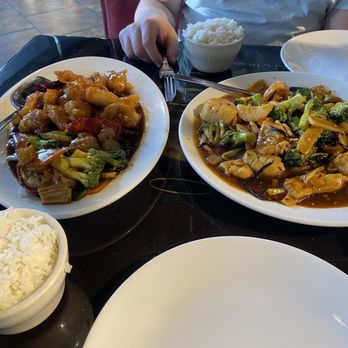 Szechuan House - Triple Treasures in Garlic Sauce, Dragon & Phoenix - Chinese Near Me - Timonium, Maryland