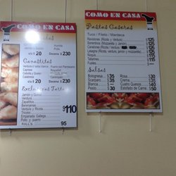Como en Casa - Algunos precios a enero 2017