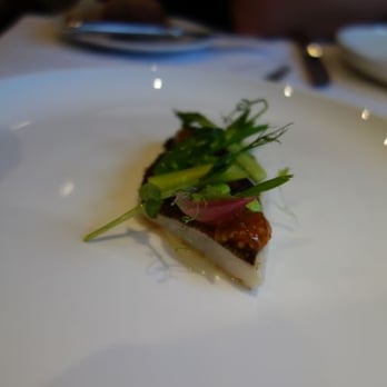 Tetsuya's - Shio Koji Flounder with Tomato & Summer Greens. The courses are really more substantial from here onwards, but still small. - French Near Me - Sydney, NSW